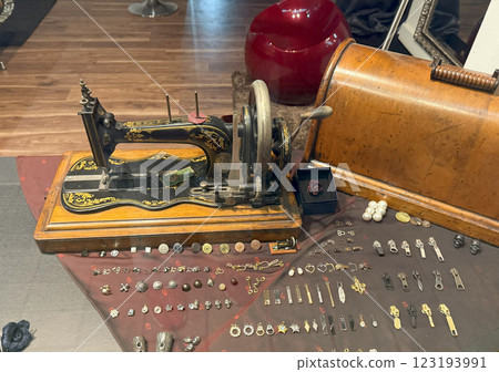 Landscape with an old sewing machine 123193991