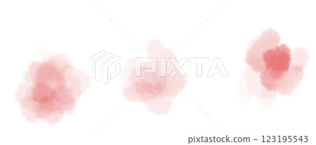 紅色水彩污跡花卉圖 123195543