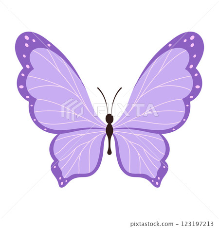 butterfly isolated, flat style 123197213