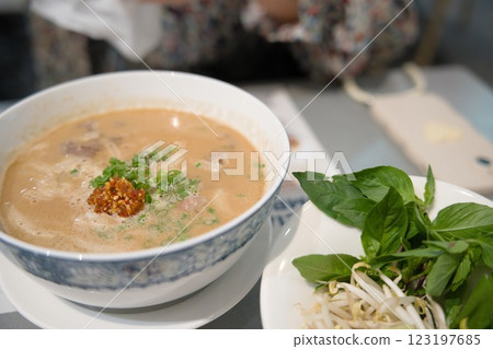 Pho and garnishes 123197685