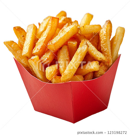 french fries in a red box 123198272