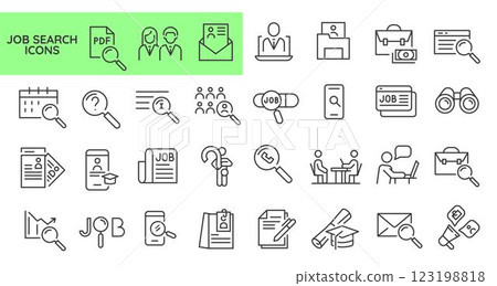 Search Icons Set 123198818