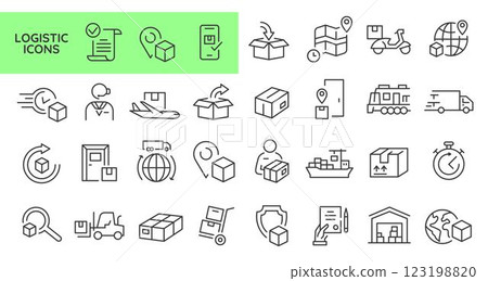 Logistic Icon Set 123198820