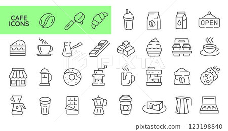 Cafe Icons Set 123198840