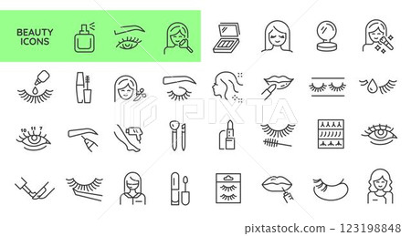 Beauty Icons Set 123198848