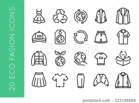 Eco Fashion icons set 123198868