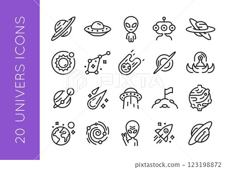 Universe Icons Set 123198872