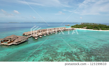 Luxury Overwater Bungalow Resort in Maldives 123199610
