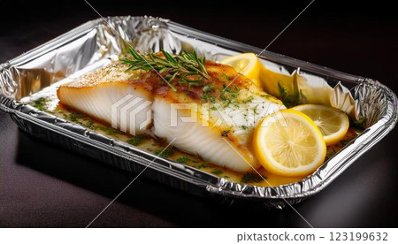 錫箔烤白魚,散發濃鬱檸檬和香草香氣2 錫箔烤白魚,散發濃鬱檸檬和香草香氣2 123199632