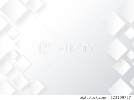 Business geometric white square background illustration material Business geometric white square background illustration material 123199737