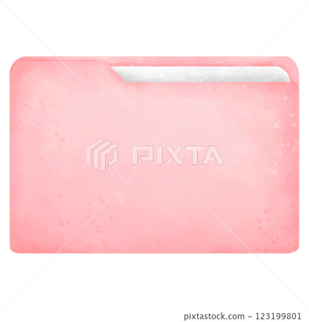 Folder icon cartoon watercolor Folder icon cartoon watercolor 123199801