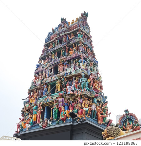 Detail of Sri Mariamman temple in Singapore Detail of Sri Mariamman temple in Singapore 123199865
