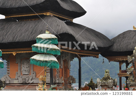Pura Ulun Danu Beratan temple balinese hindu temple on a Bedugul lake in Bali, Indonesia Pura Ulun Danu Beratan temple balinese hindu temple on a Bedugul lake in Bali, Indonesia 123199881