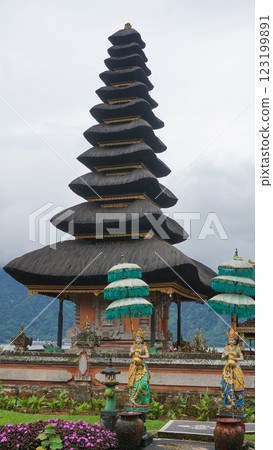 Pura Ulun Danu Beratan temple balinese hindu temple on a Bedugul lake in Bali, Indonesia Pura Ulun Danu Beratan temple balinese hindu temple on a Bedugul lake in Bali, Indonesia 123199891