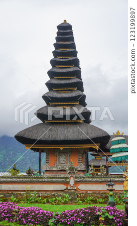 Pura Ulun Danu Beratan temple balinese hindu temple on a Bedugul lake in Bali, Indonesia Pura Ulun Danu Beratan temple balinese hindu temple on a Bedugul lake in Bali, Indonesia 123199897