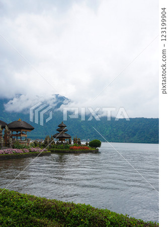 Pura Ulun Danu Beratan temple balinese hindu temple on a Bedugul lake in Bali, Indonesia Pura Ulun Danu Beratan temple balinese hindu temple on a Bedugul lake in Bali, Indonesia 123199904