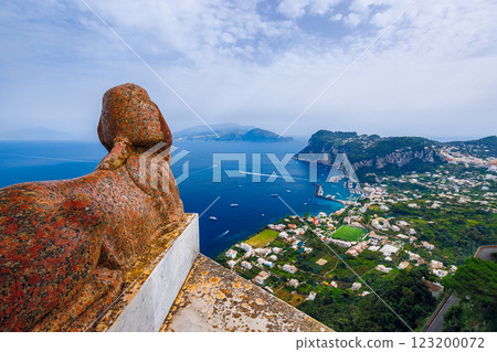 Majestic Sphynx Sculpture in Capri island 123200072