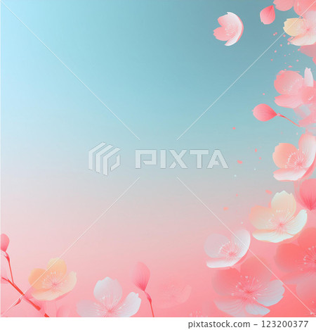 跳舞在藍天的櫻花瓣 跳舞在藍天的櫻花瓣 123200377