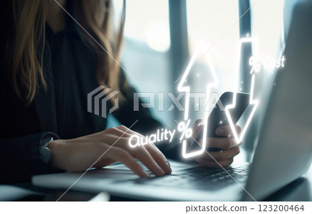 Cost reduction, cost saving concept shown by digital graphic EIDE overlays Cost reduction, cost saving concept shown by digital graphic EIDE overlays 123200464