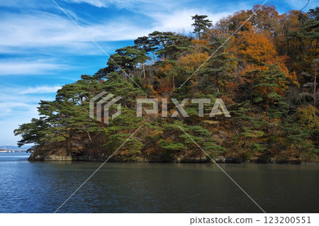 Autumn sky view from Matsugashima fishing port Autumn sky view from Matsugashima fishing port 123200551