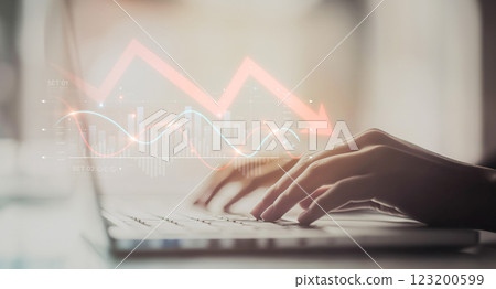 Analyzing Economic Downtrends and Bankruptcy Indicators through Financial Data on Laptop Keyboard XDMCP Analyzing Economic Downtrends and Bankruptcy Indicators through Financial Data on Laptop Keyboard XDMCP 123200599