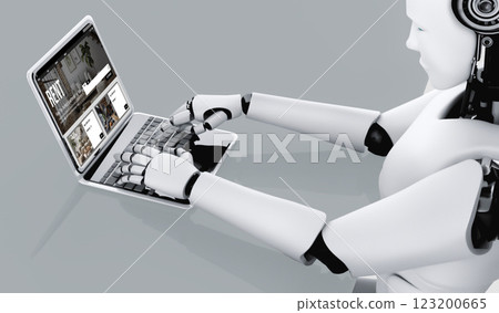 Online Real Estate Rental Search Snugly On Computer 123200665