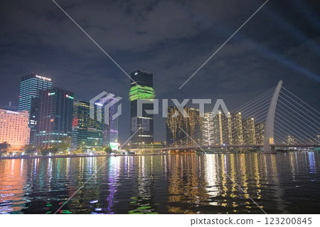 Shining building night view 123200845
