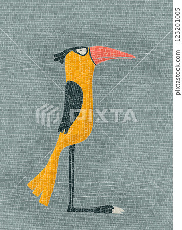 Yellow bird vector mosaic Yellow bird vector mosaic 123201005