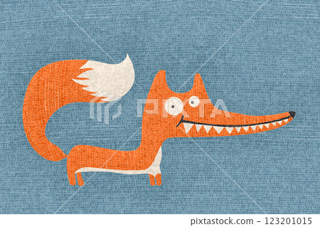 Little fox vector mosaic 123201015