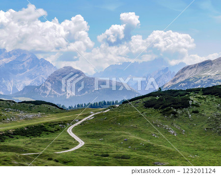 Lavinores mountains dolomites view panorama Lavinores mountains dolomites view panorama 123201124