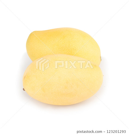 mango yellow Peel square cube piece isolated on white background mango yellow Peel square cube piece isolated on white background 123201293