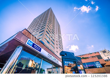 Tokyo cityscape in Japan, overlooking Shin-Ochanomizu Station. Towards a new era = 10th 123201386