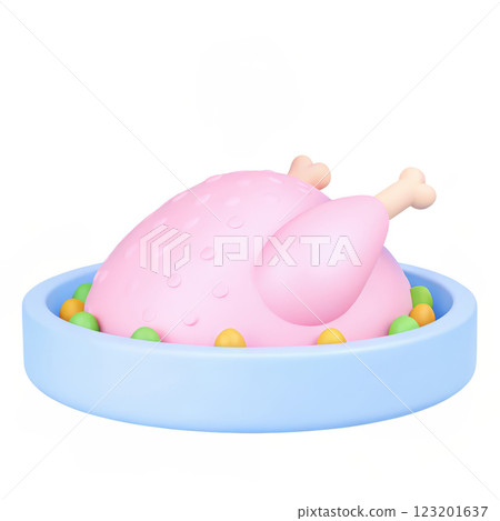 This playful pink chicken toy is perfect for imaginative play and fun 123201637