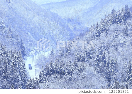 Snowy landscape railway Snowy landscape railway 123201831