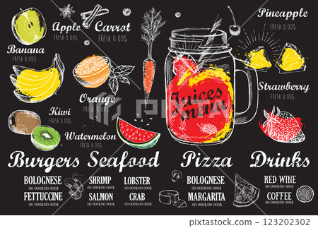 juice, vector, smoothie 123202302