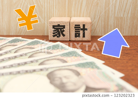 Image of household finances: 10,000 yen bill Image of household finances: 10,000 yen bill 123202323
