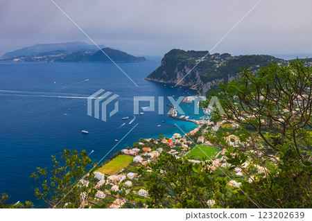 Coast of the Capri Island, Italy, Europe. Landscape of Capri Coast of the Capri Island, Italy, Europe. Landscape of Capri 123202639