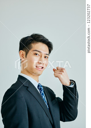 Young men playing guts pose Young men playing guts pose 123202737