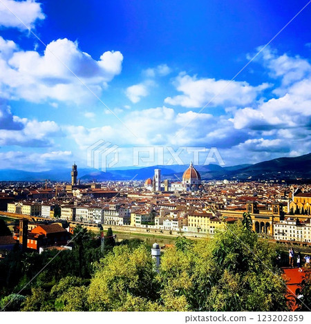 View of Florence from Michelangelo Square 123202859