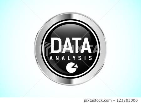 Data analysis button design illustration. Market research, analytic icon. Suitable for mobile app, and website UI design. Data analysis button design illustration. Market research, analytic icon. Suitable for mobile app, and website UI design. 123203000