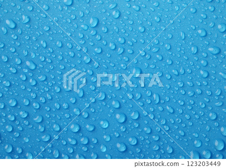 Blue water drops background 123203449