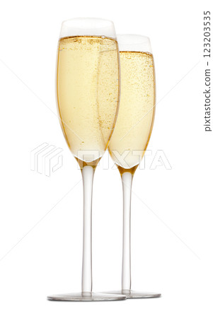 Glasses of champagne on white Glasses of champagne on white 123203535