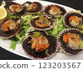 Grilled European scallops 123203567