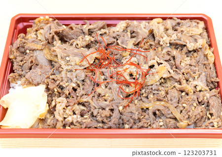 Delicious Japanese black beef yakiniku bento Delicious Japanese black beef yakiniku bento 123203731
