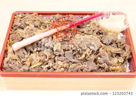 Delicious Japanese black beef yakiniku bento Delicious Japanese black beef yakiniku bento 123203743