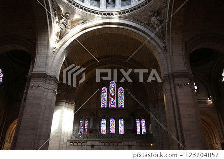 Inside the Sacre Coeur in Montmartre 123204052
