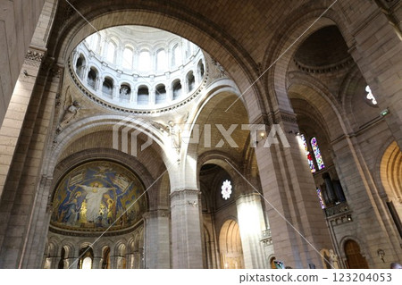 Inside the Sacre Coeur in Montmartre Inside the Sacre Coeur in Montmartre 123204053