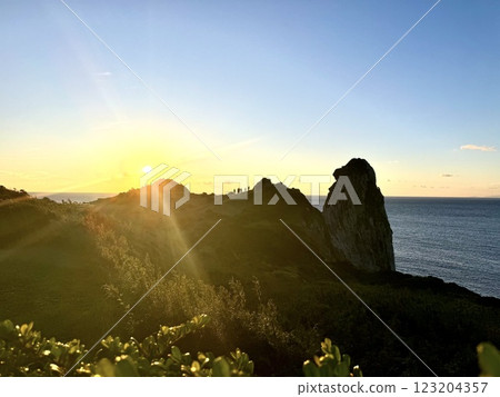 Iki Island Saruiwa Sunset Scenery Iki Island Saruiwa Sunset Scenery 123204357