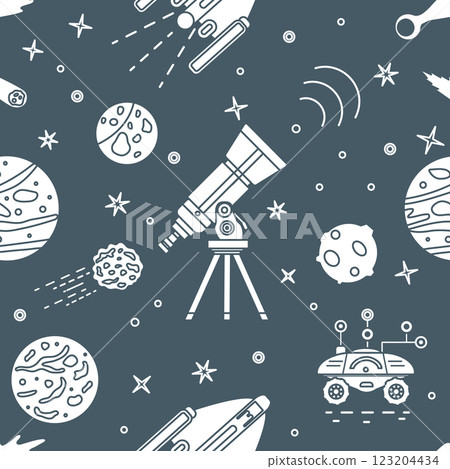 Space Pattern Telescope Planets Shuttle Galaxy 123204434
