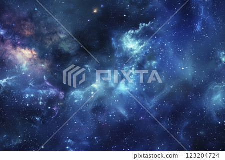 Beautiful space background, with stars and nebulae. Generative AI 123204724